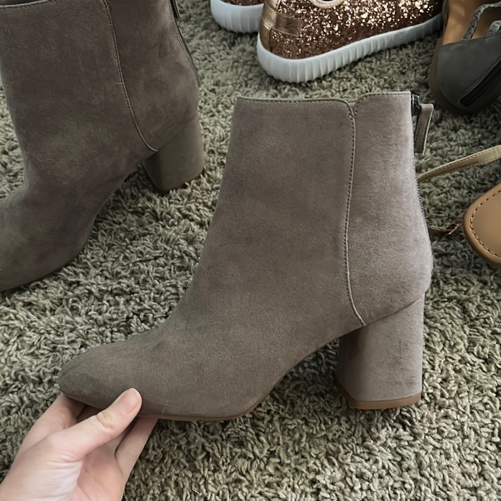 Taupe Heeled Bootie